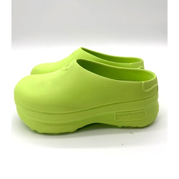 Adidas Lime Green Clogs Size 7 Comfortable Slip-On Design Lightweight & Durable - Picture 3 of 7